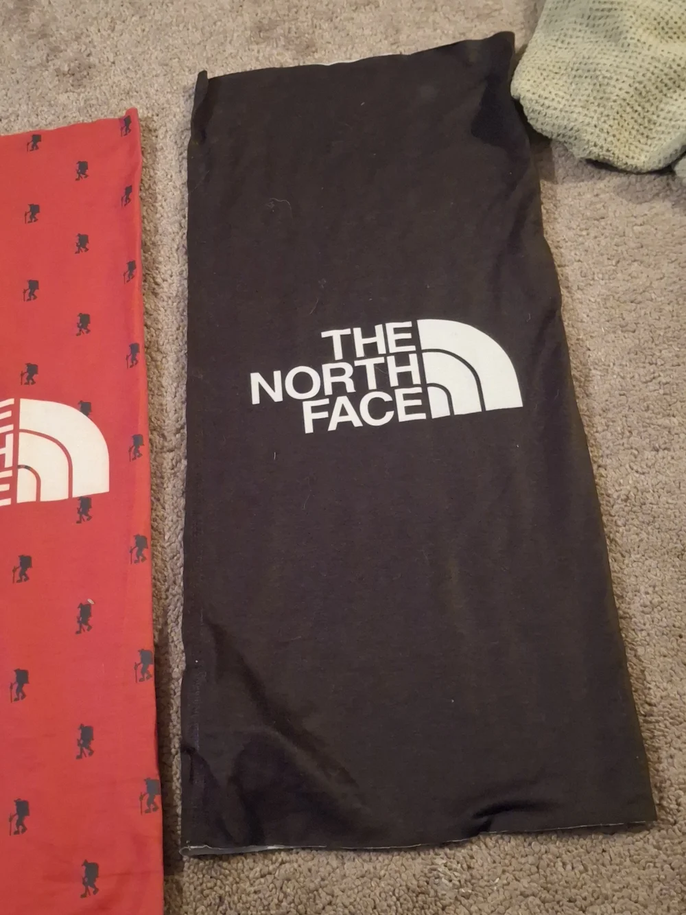 The North Face gaiters neck patterns