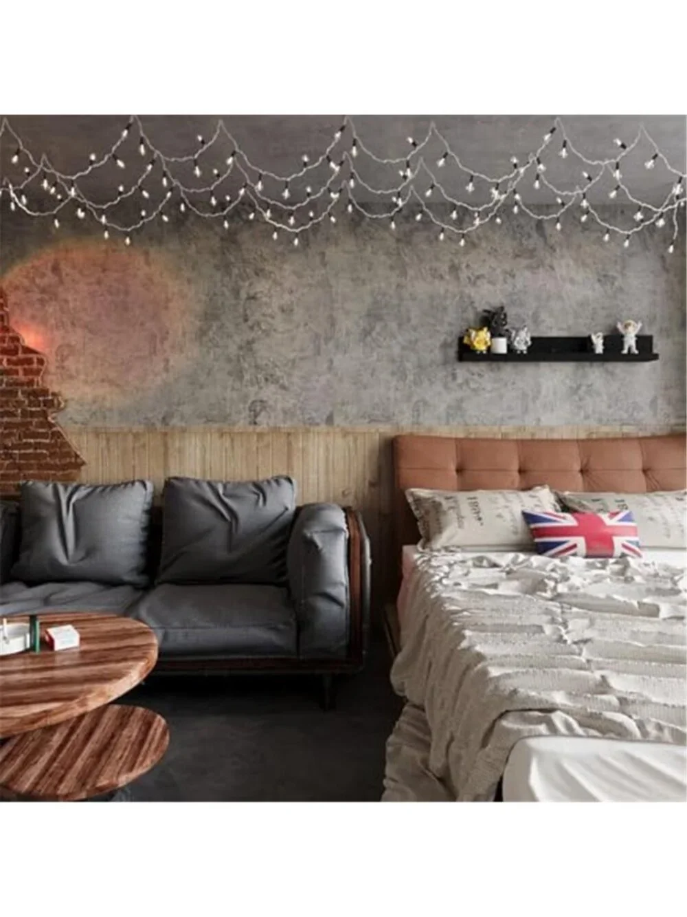 Gray Concrete Peel Stick Wallpaper Faux Cement Contact Paper Waterproof Vinyl