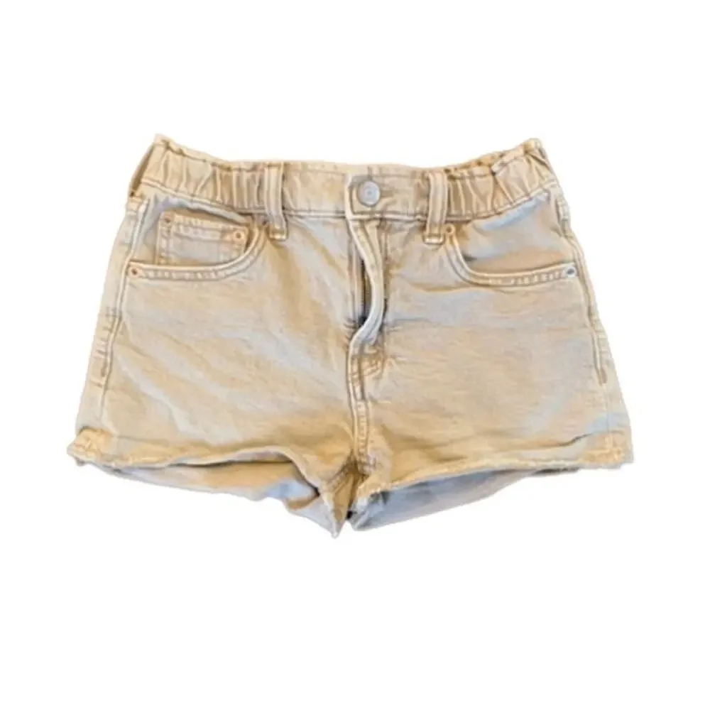 Gap-Girlfriend-High‎ Rise-Jean Shorts-Stretch-Denim-Cotton-Khaki-Tan-Girls-8