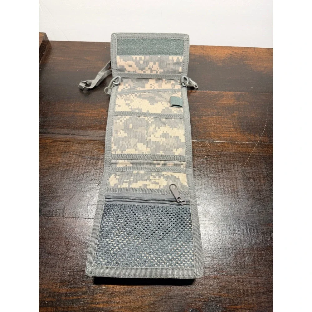 Tactical ACU Digital Camo Neck Wallet‎ ID Holder Travel Organizer USA Flag Patch