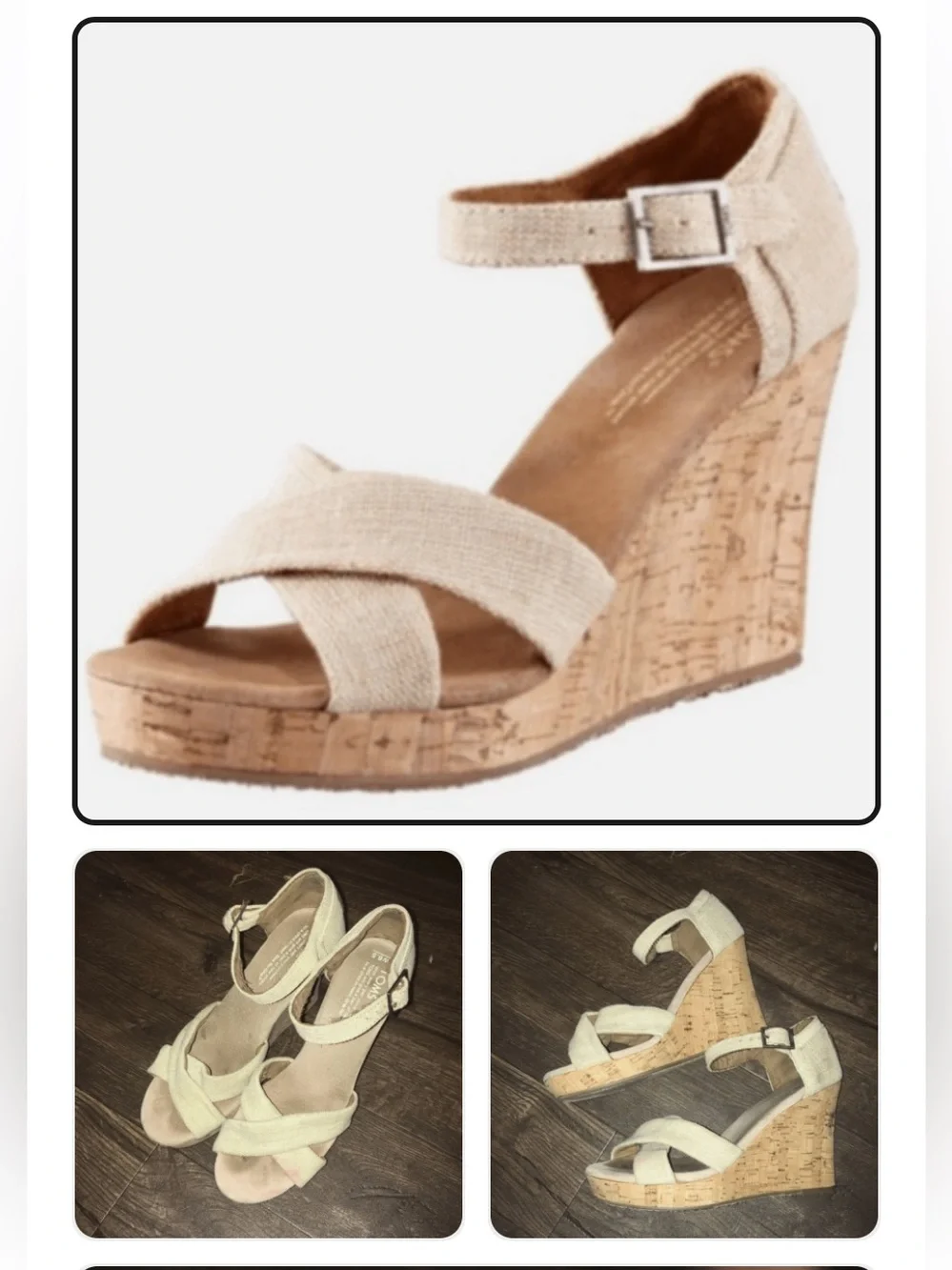 Toms cork wedges