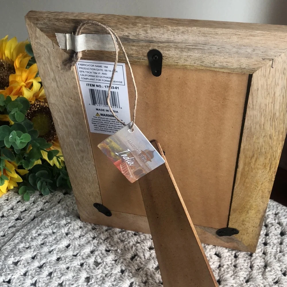 Wooden Picture Frame with Paw Print Design