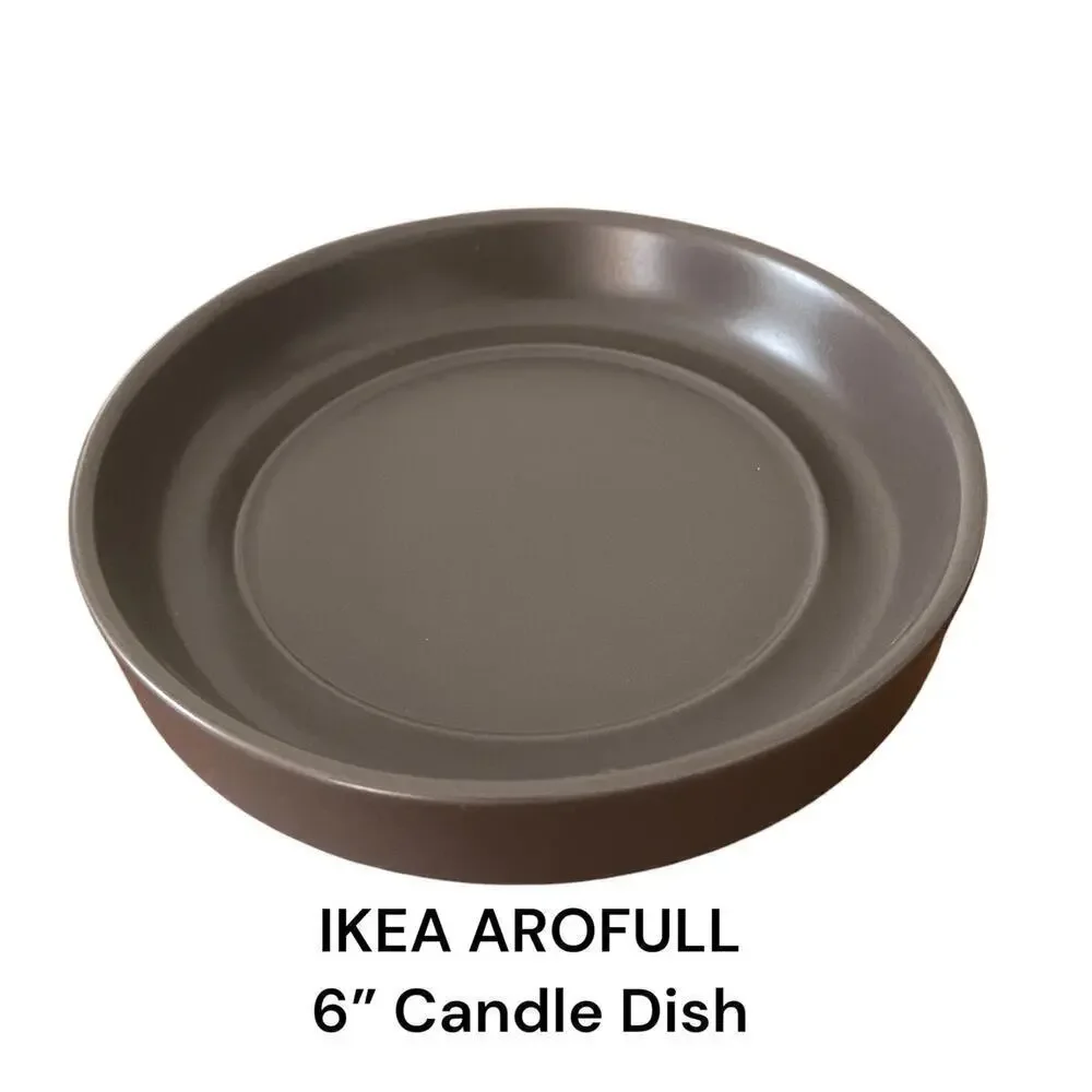 IKEA AROFULL Dark Gray Candle Dish 6