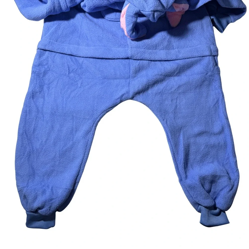 Udekit Kids Stitch Character Onesie Blue Polar Fleece Hooded Pajamas‎ Medium