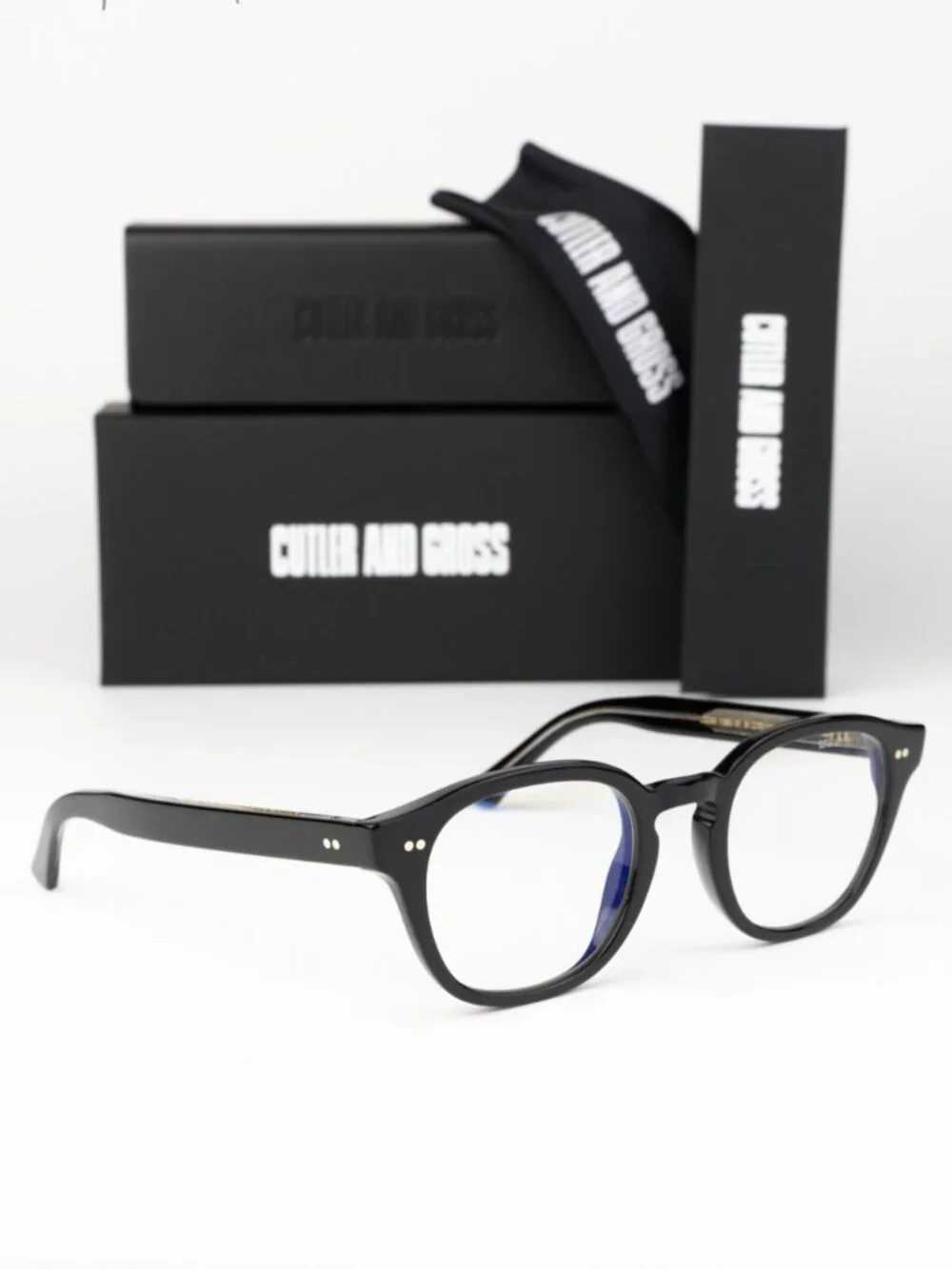 Cutler and Gross Women Eyeglasses Black Square CGBB1380 001 NEW AUTHENTIC