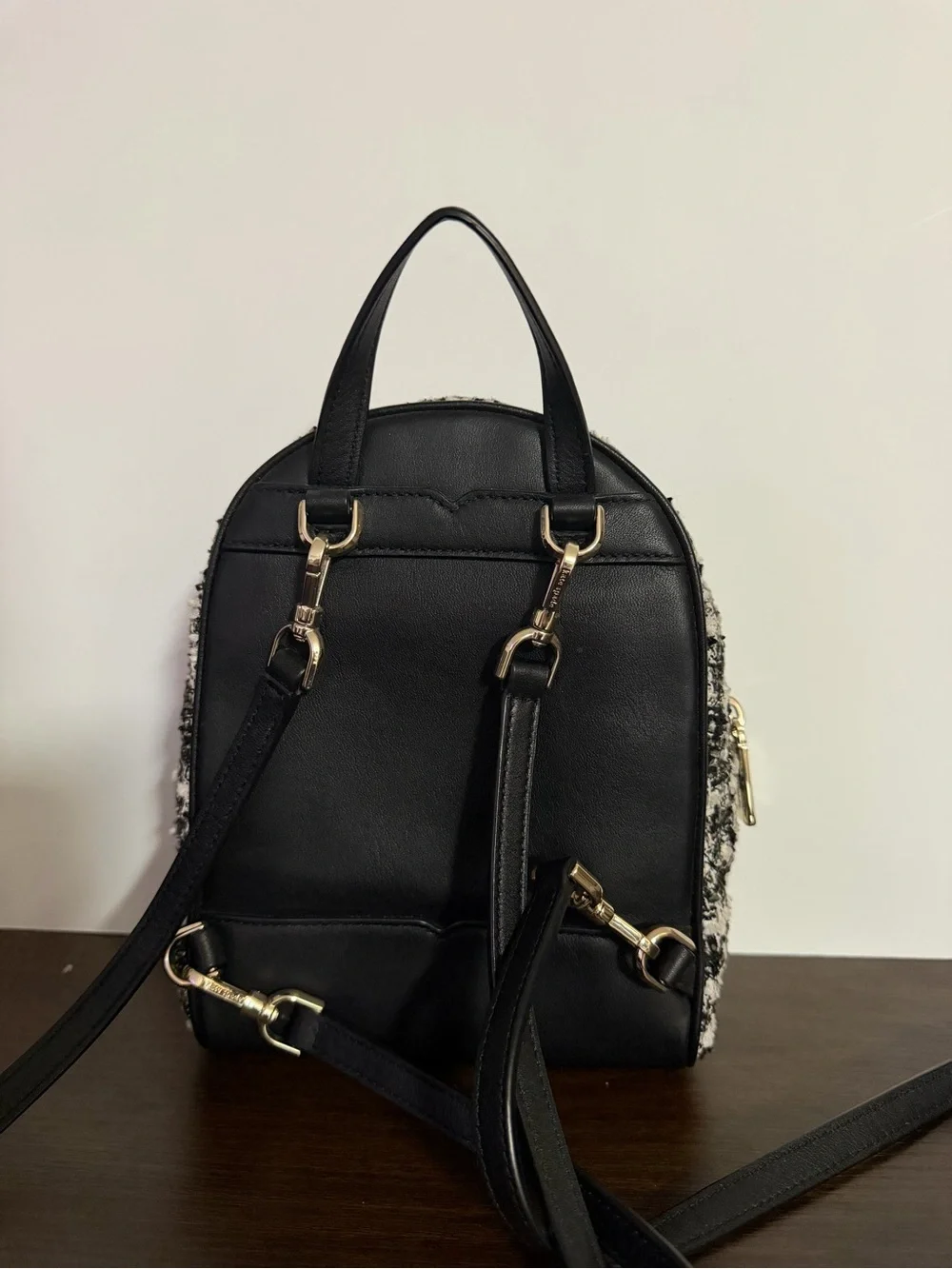 Black & White Kate spade Mini Backpack