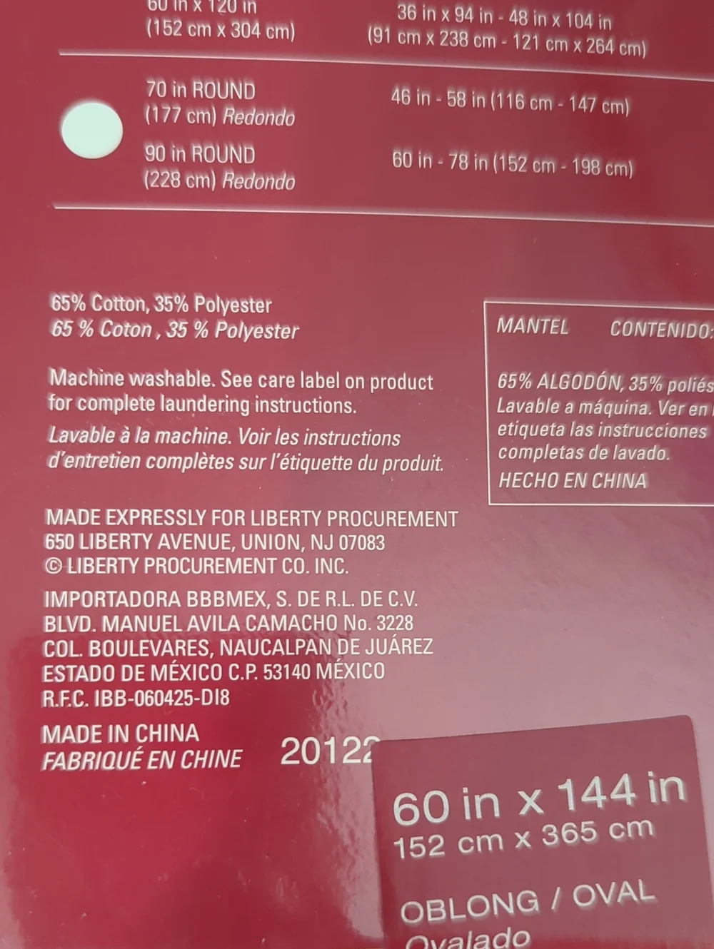Winter Wonderland table packaging