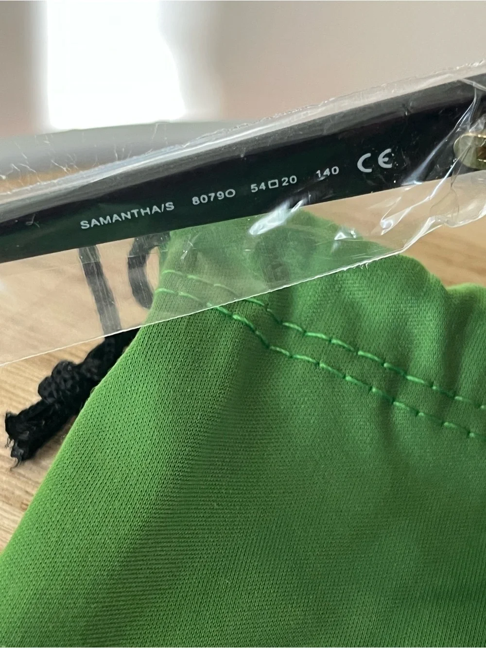 Kate Spade New York Cat Eye Black Sunglasses with Green Pouch