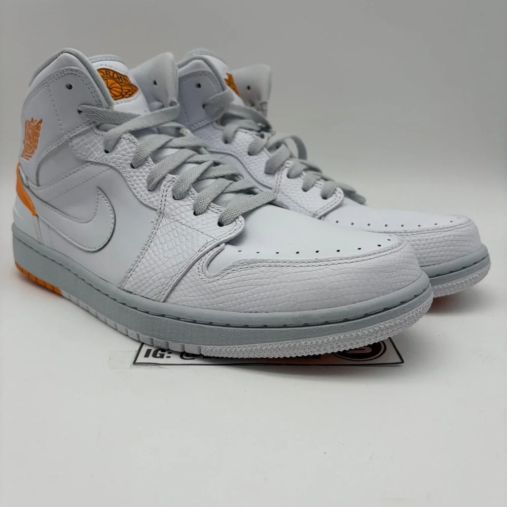 Nike Air Jordan 1 Retro 86 White Kumquat Pure Platinum Mens Size 10 (644490-115)