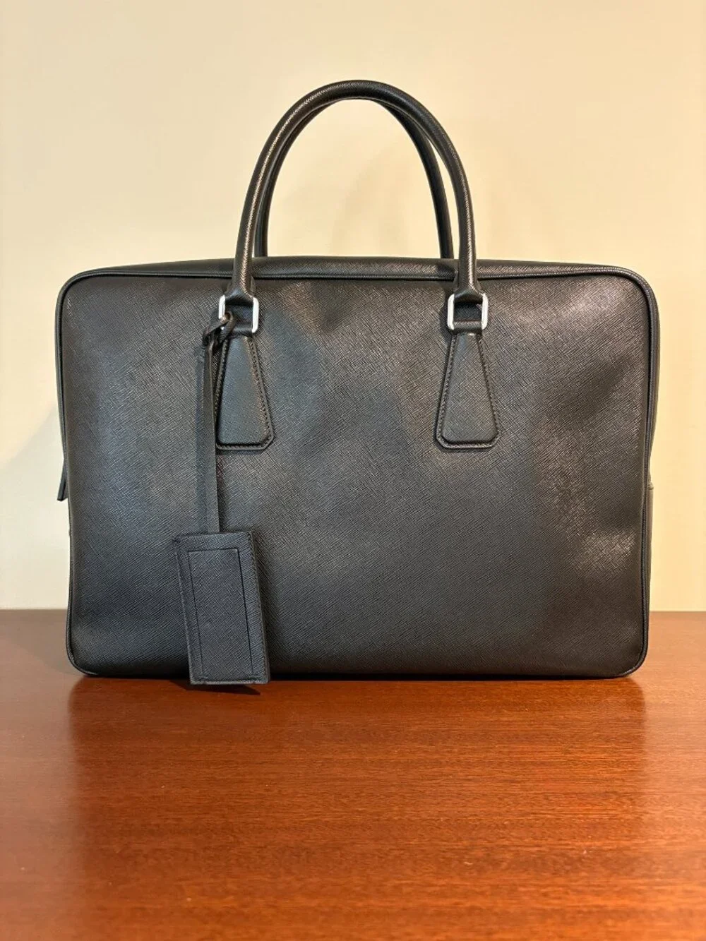 Prada Black Leather Briefcase
