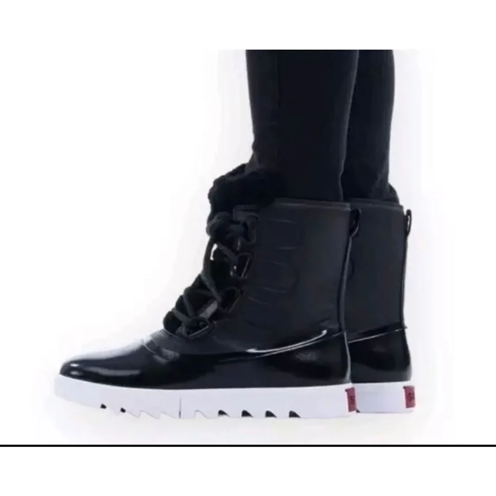 Sorel Joan of Arctic Next Lite Genuine Shearling Waterproof Cold Weather Patent