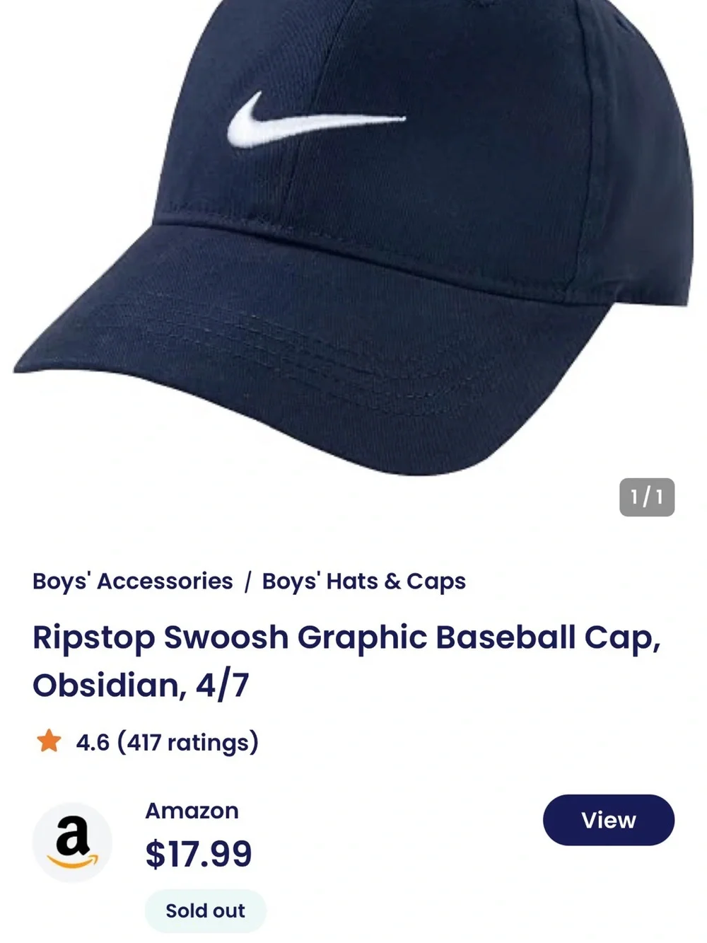 Nike curved brim