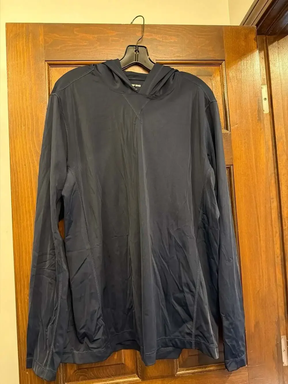 Lands' End Men's SunShade UPF‎ 50 Cooling Long Sleeve Hooded Swim Tee Rash Guard