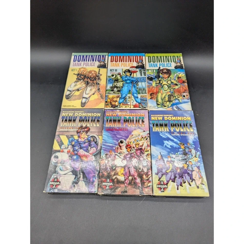Dominion Tank Police + New Dominion Tank‎ Police Complete Anime VHS Set Lot