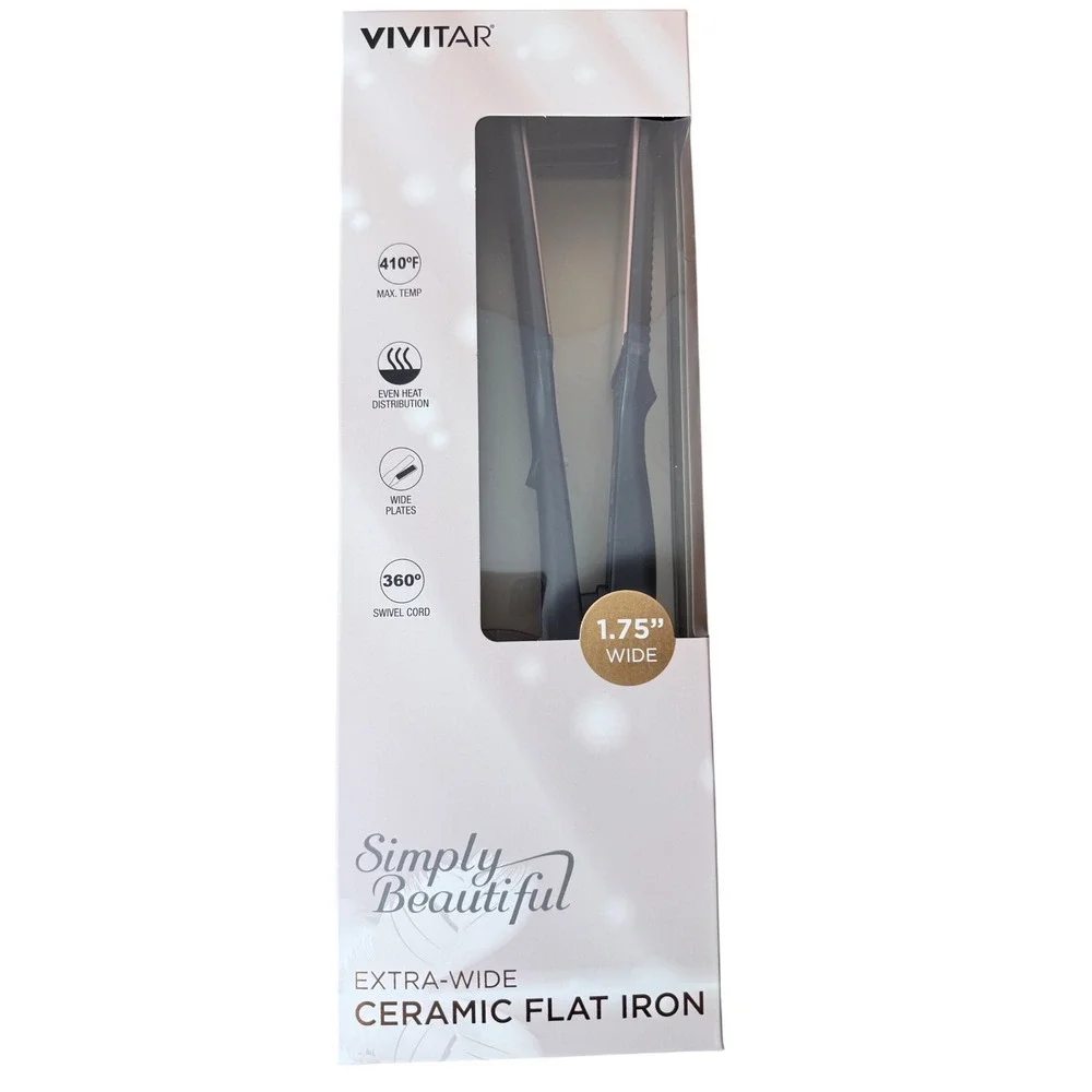 Vivitar Simply Beautiful Extra-Wide Ceramic Flat‎ Iron 1.75