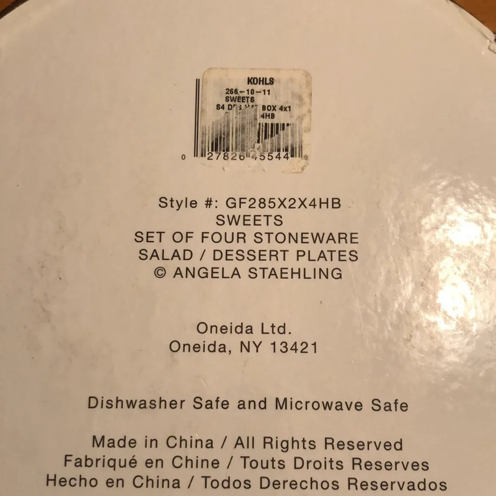 Oneida new box