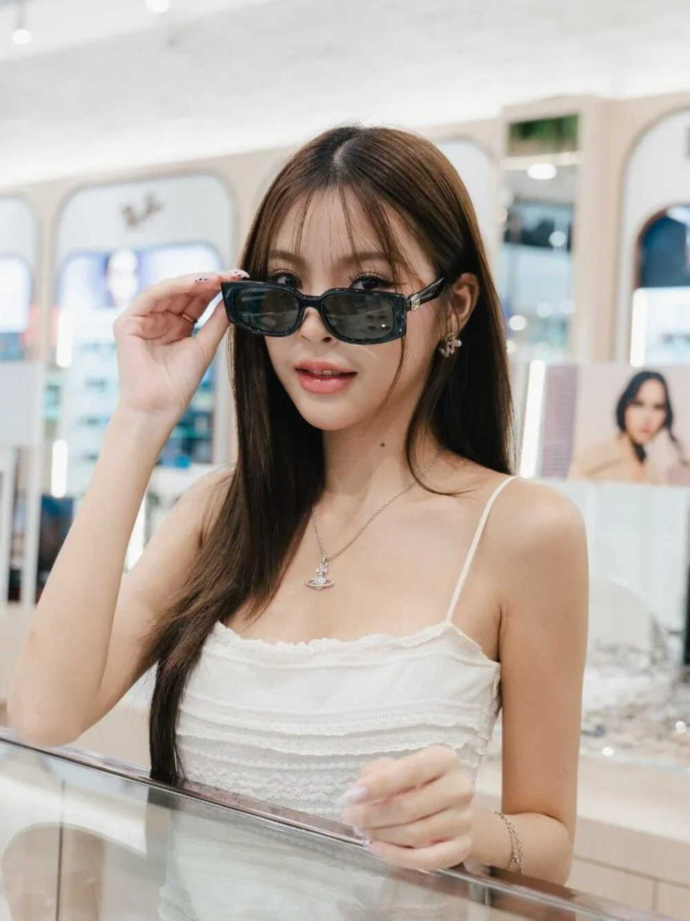 Gucci GG1534S 004 Rectangle Sunglasses - Lilac / Violet