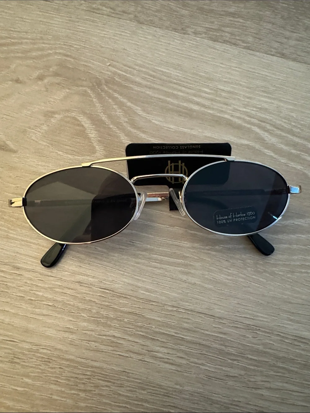 House of Harlow 1960 Gold Metal Frame Sunglasses NEW 🏷️