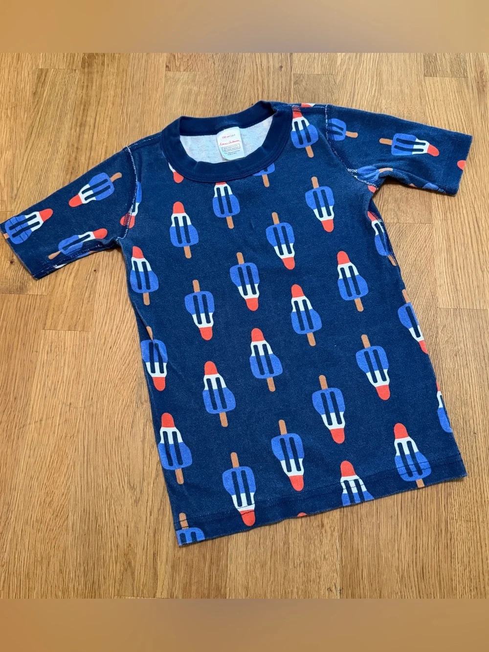 Hanna Andersson 8 Blue Popsicle Organic Cotton Pajama Set