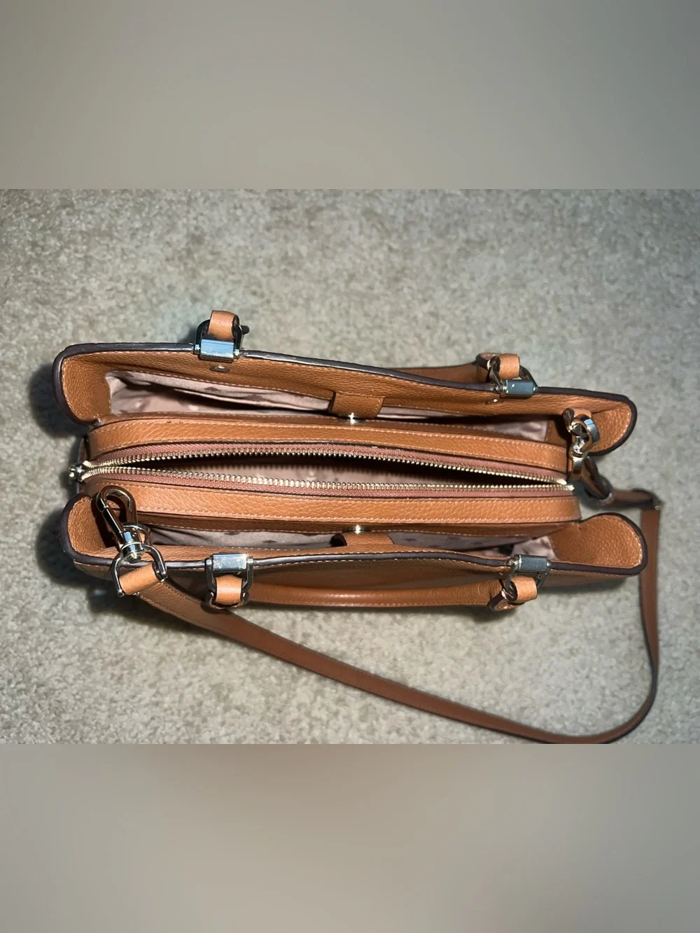 Kate Spade New York Leila Medium Triple compartment Satchel Gingerbread