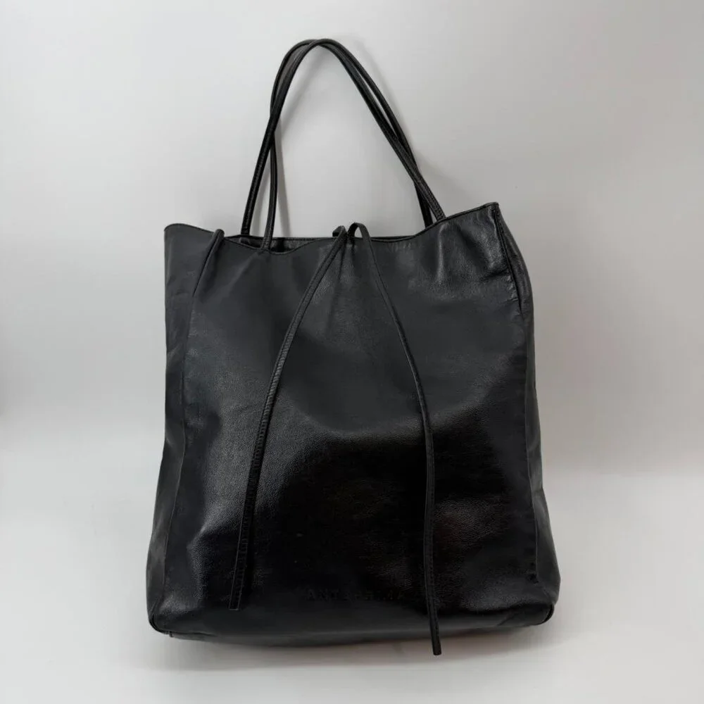 Anteprima Milano black leather tote bag