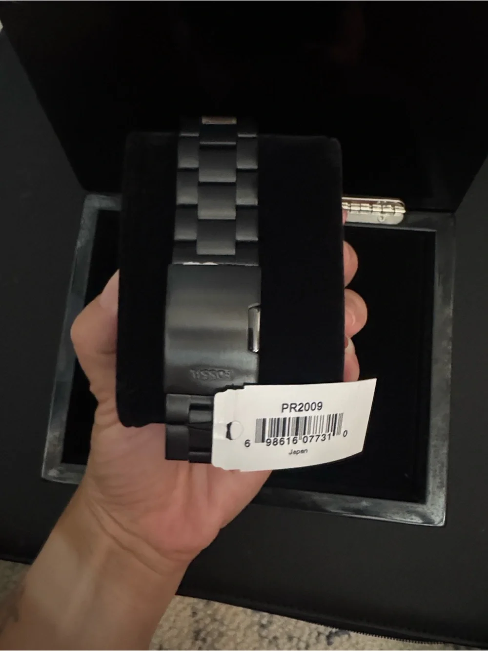 Fossil black chronograph