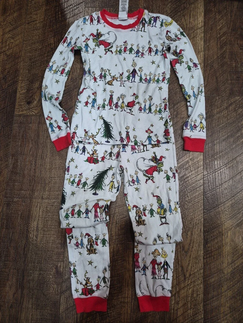 Dr. Seuss The Grinch Pottery Barn Teen Organic Cotton Pajamas Youth Size 14