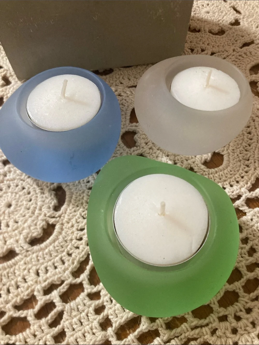 PartyLite three frosted