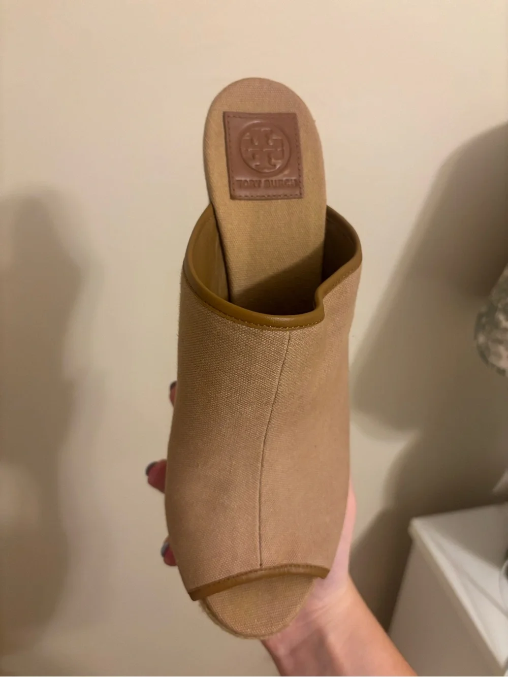 Tory Burch beige canvas