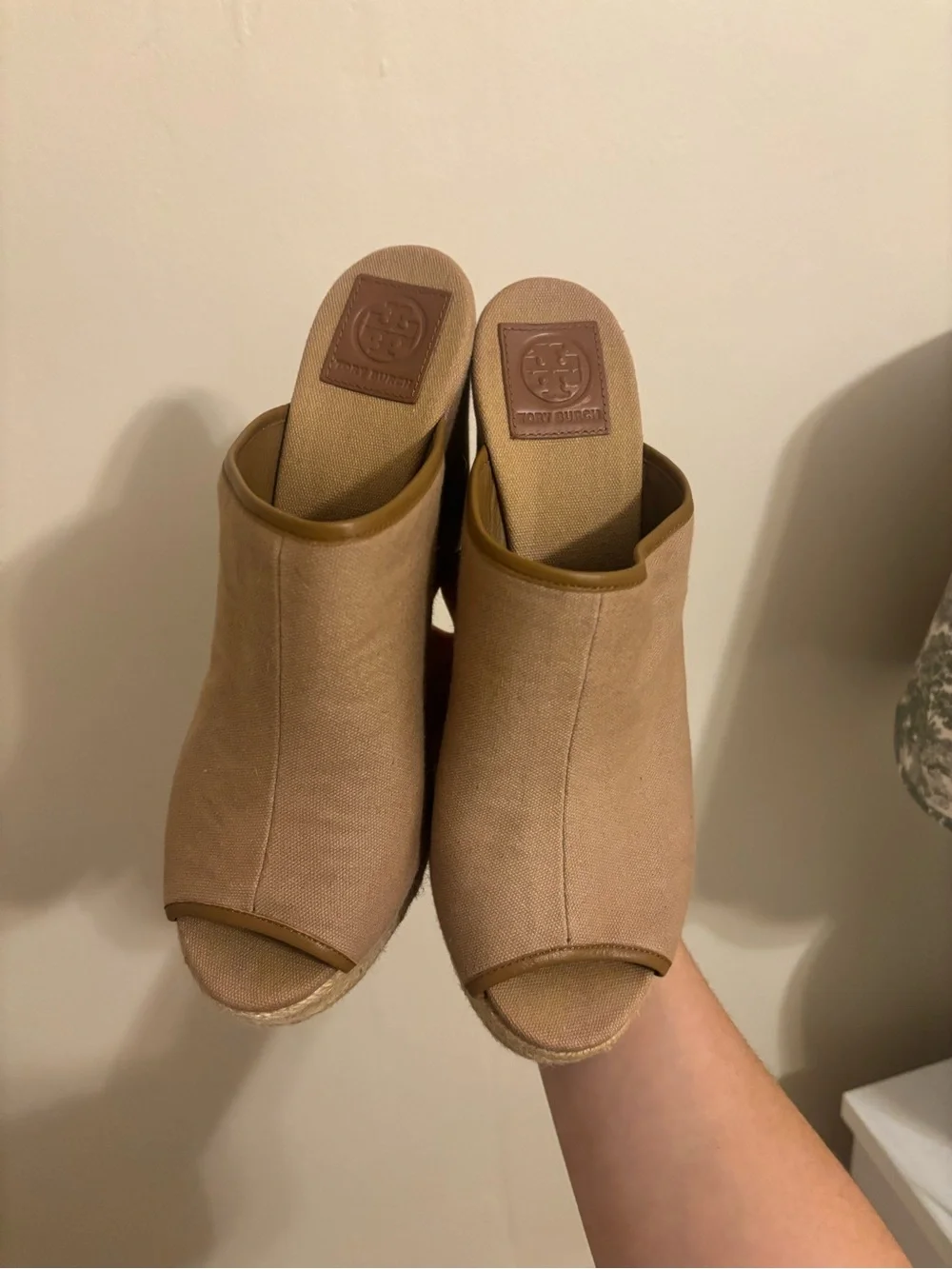 Tory Burch beige canvas