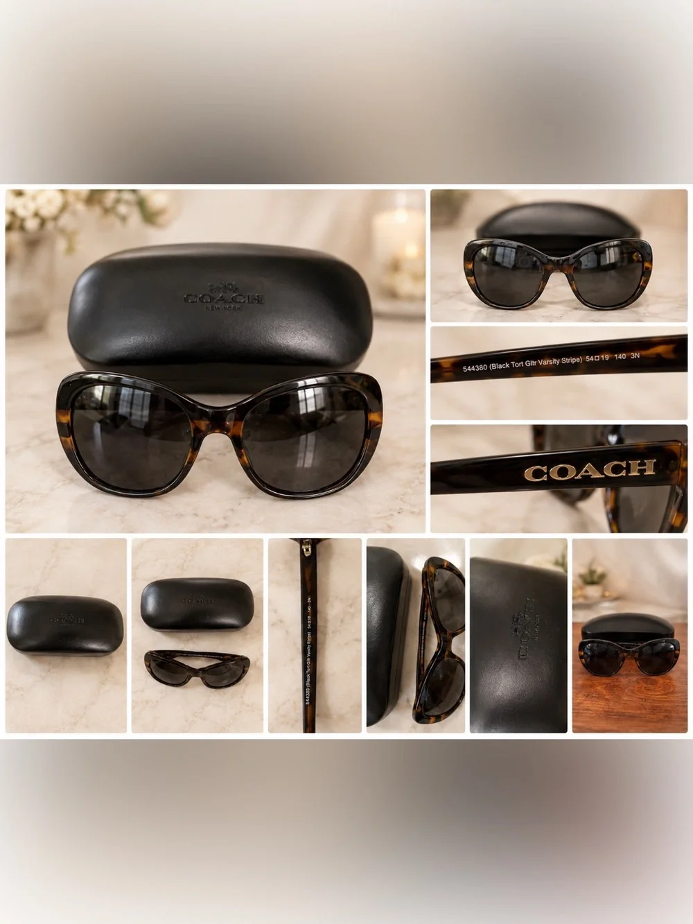 Coach Women's Tortoise Shell Sunglasses - Brown/Black