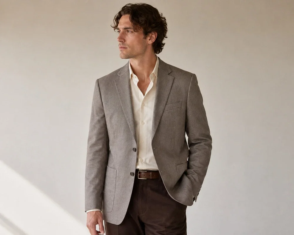 NWT Banana Republic Mens Tan Wool Blazer Sport Coat Super 110s 36R $450 MSRP