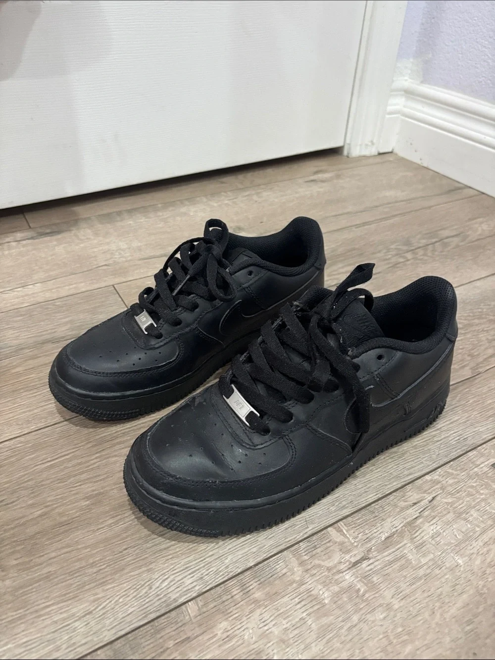 Black Nike Air Force 1’s Grade School Size 5.5