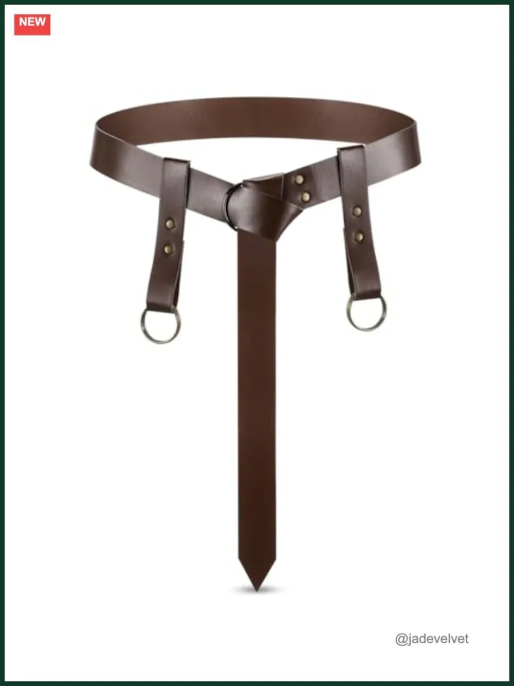PU Leather Renaissance Belt with Skirt Hikes Set Costume Accessory Adjustable