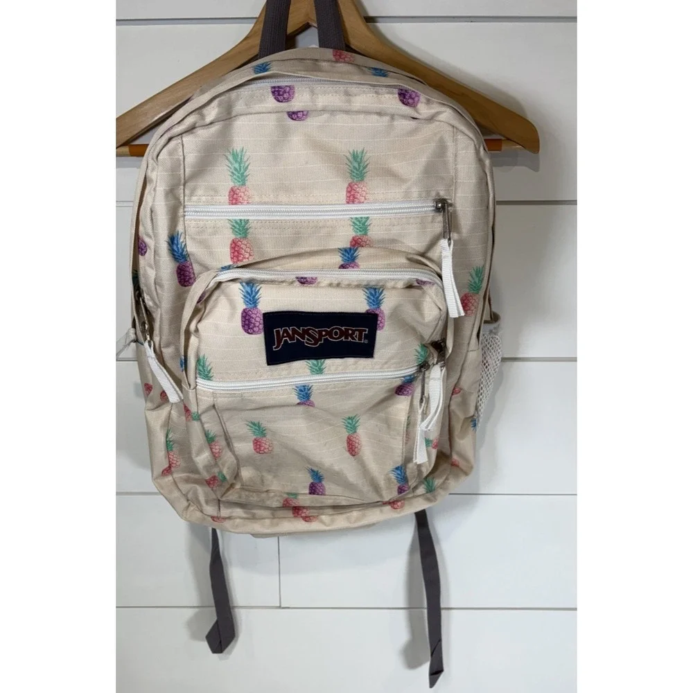 Jansport Student Backpack Leopard Pineapple Print Muiltcolor School Bag 2 Straps