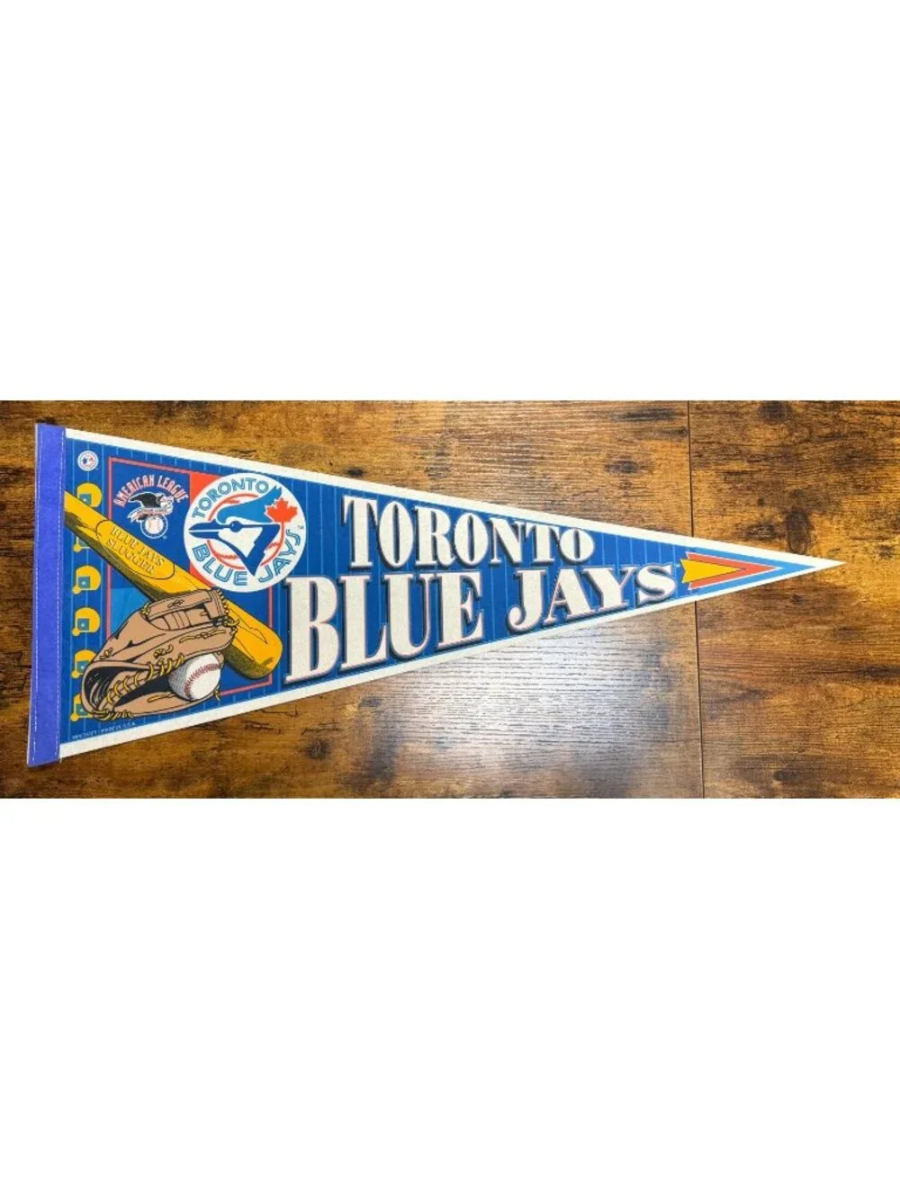 Vintage Toronto Blue Jays baseball pennant Made in USA