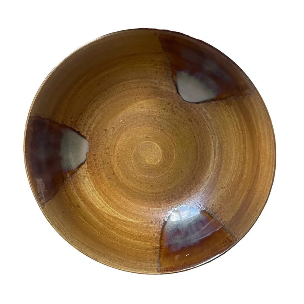 SANGO Splash Brown by Stoneware, Brown Drip Pattern Collectible Bowls‎ - 4951