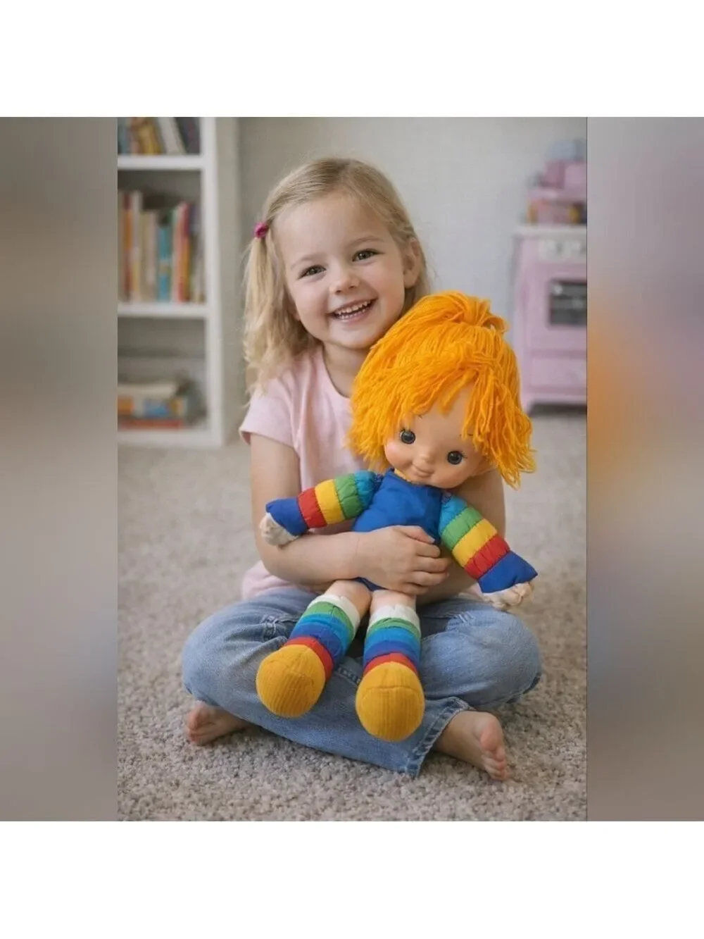 Vintage 1983 Rainbow Brite & Starlite Plush Doll 18” Mattel Original First Relea