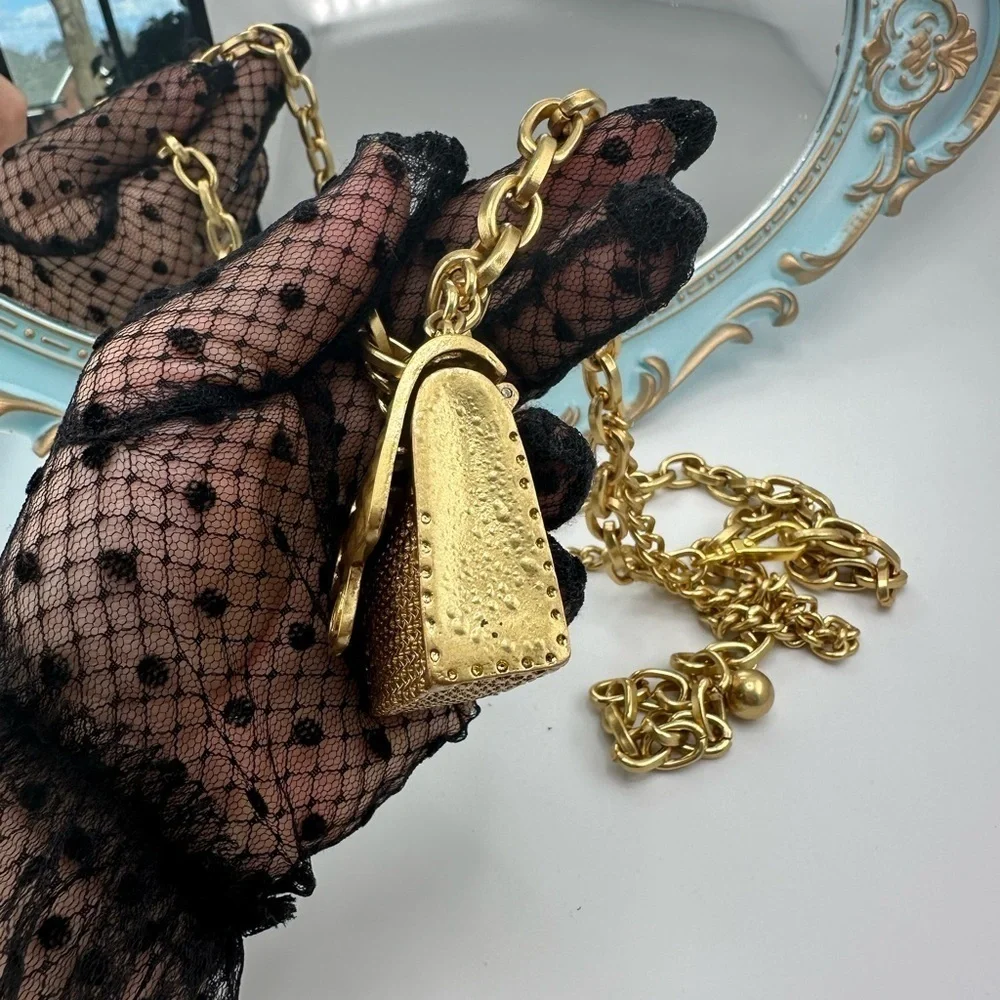 Mini Double Fashion Tassel Silver Chain Belt with mini Bag
