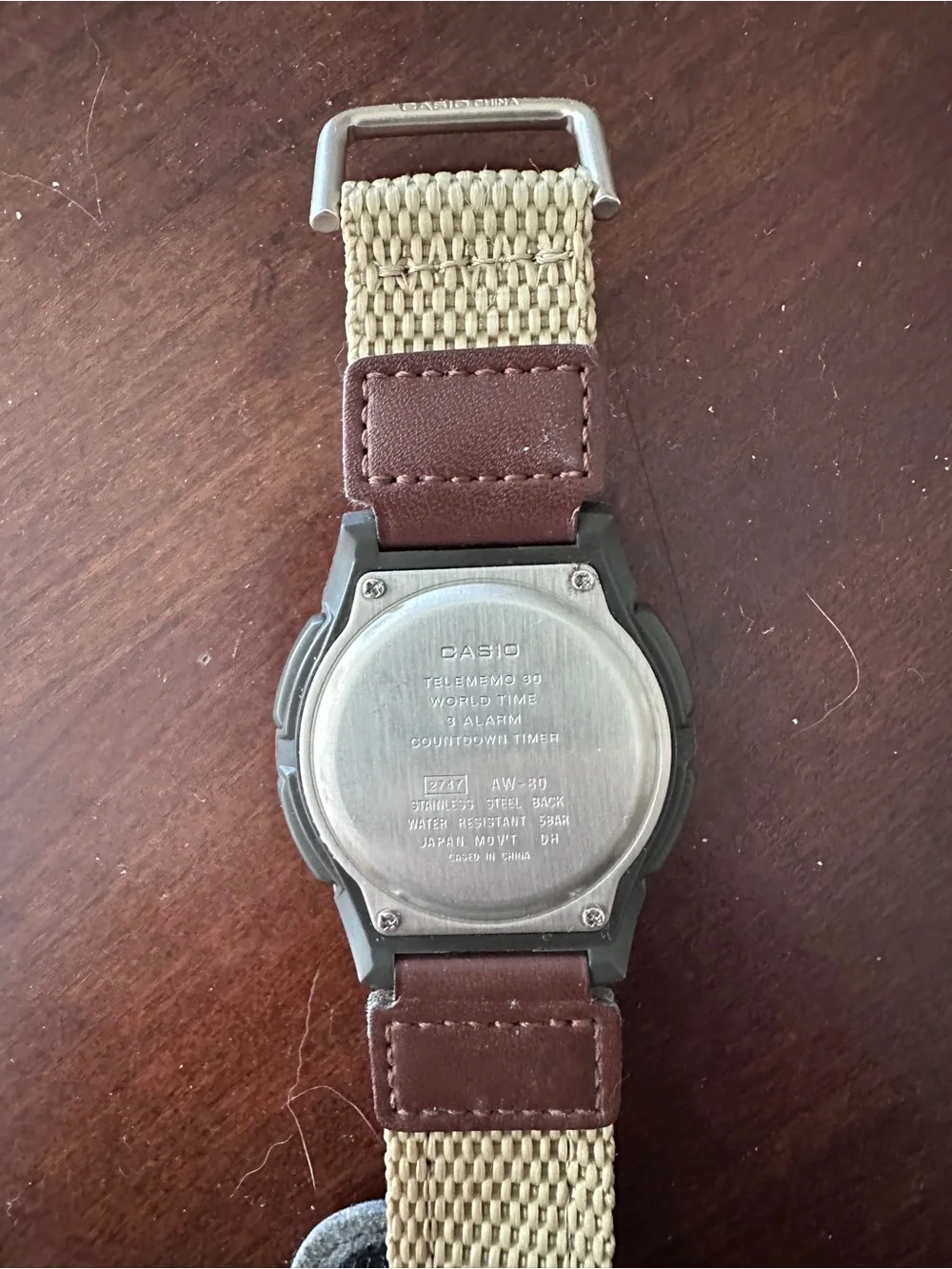 Casio wristwatch featuring
