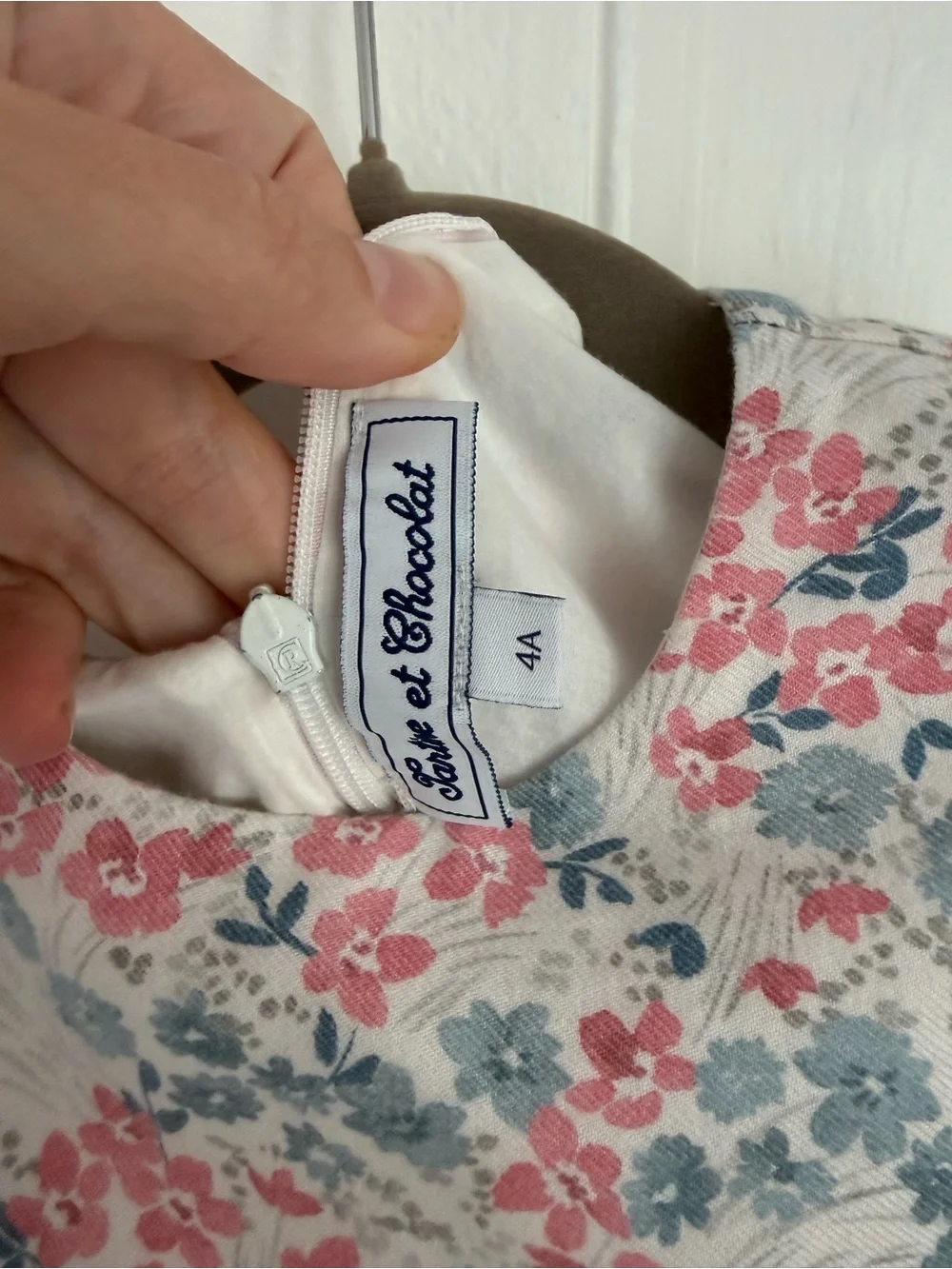 Tartine et Chocolat Floral Ruffle Dress - Pink & Blue