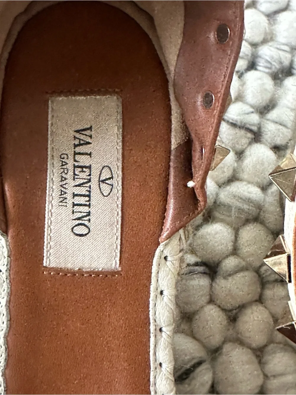 Valentino rockstud espadrille