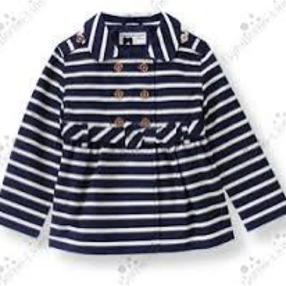 Janie and jack high tea navy striped jacket nwt