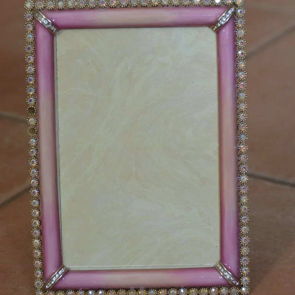 NEW RARE JAY STRONGWATER LORRAINE EASTER AZALEA CRYSTAL STONE EDGE ENAMEL FRAME
