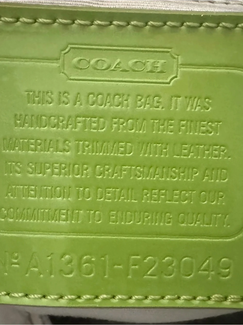 Coach tote featuring