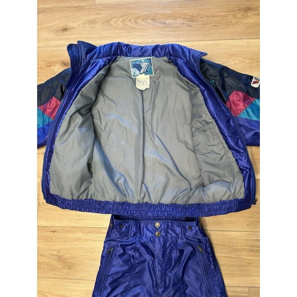 Y2K Vintage Phenix 90s Colorblock Two-Piece Ski Suit Jacket Girls Or Boys