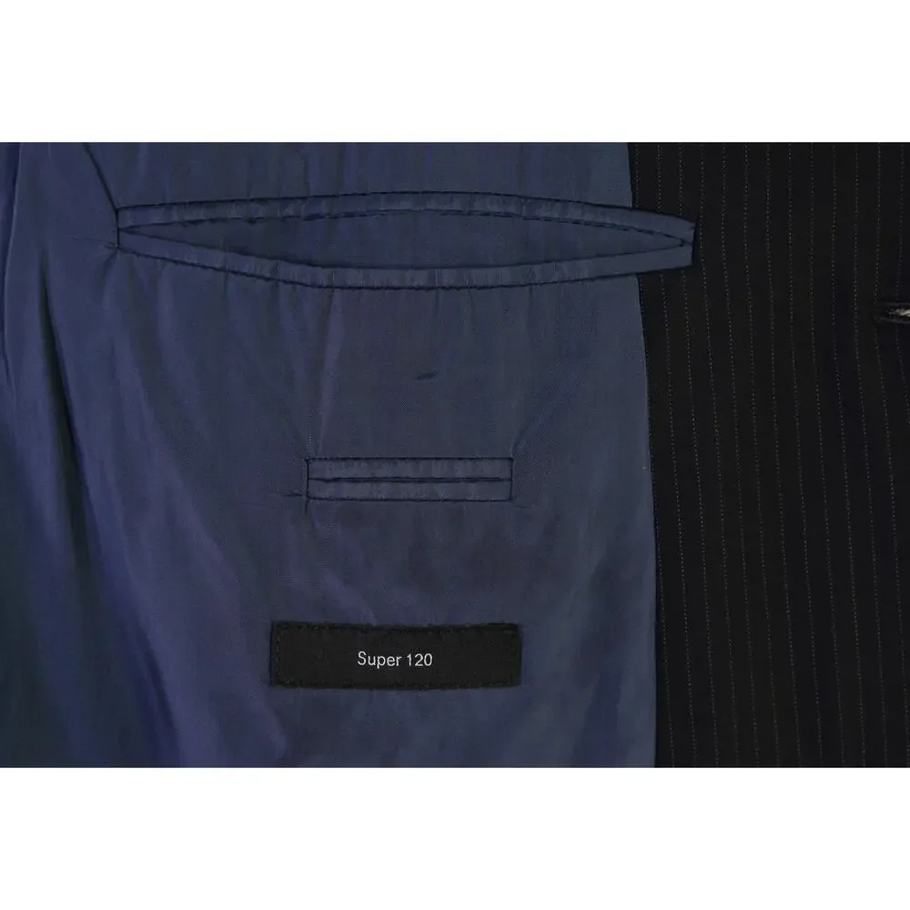 Hugo Boss Einstein/Sigma Navy Blue Pinstripe Super 120's Wool Suit 40R