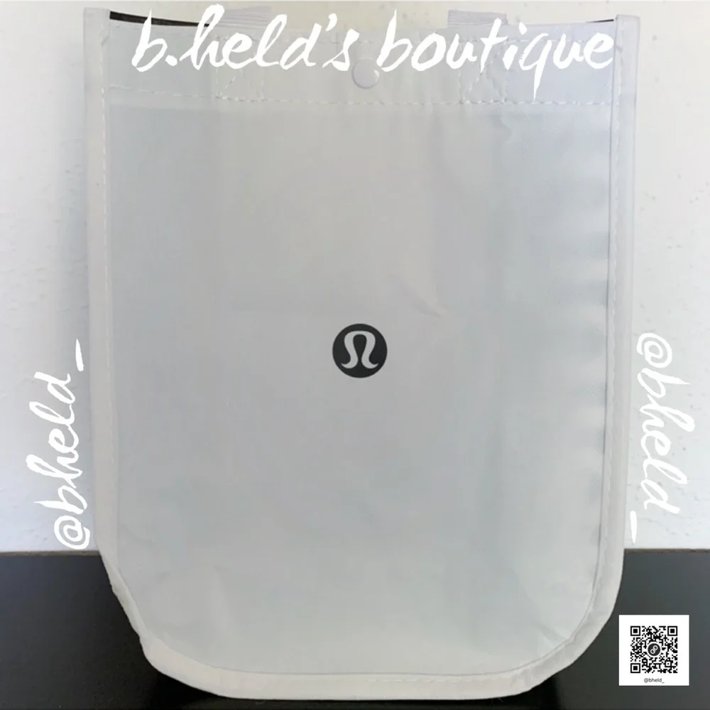 Bundle of 3 lululemon Small Tote Bags in Red, White, & Black Brand New NWOT