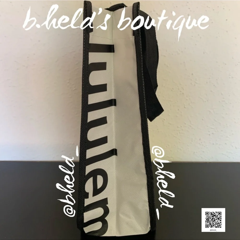 Bundle of 3 lululemon Small Tote Bags in Red, White, & Black Brand New NWOT