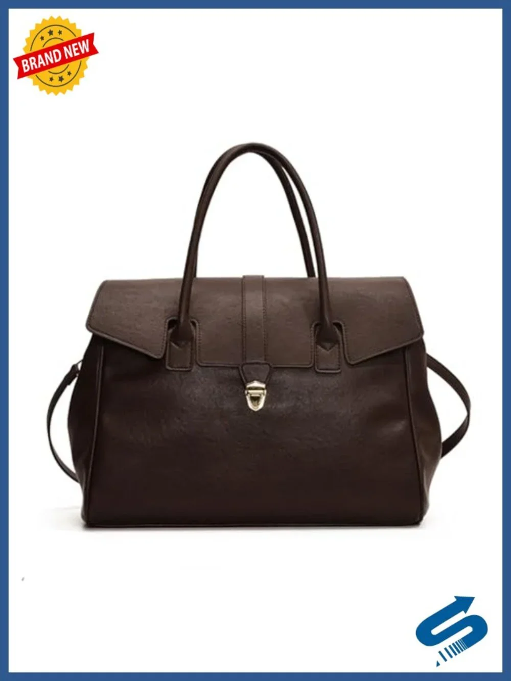 Women's Large Capacity Vegetable Tanned Leather Tote Bag - Lightweight Work
